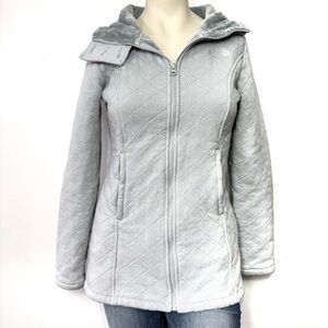 North Face light blue button up/zip up jacket